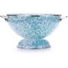 Golden Rabbit Enamelware – Set of 3 Colanders (Ocean)(Sea Glass Swirl)
