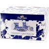 Golden Rabbit Enamelware 12-piece Dinnerware Set, Cobalt Swirl(Cobalt Swirl)