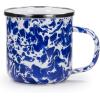 Golden Rabbit Enamelware 12-piece Dinnerware Set, Cobalt Swirl(Cobalt Swirl)