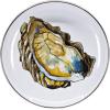 Golden Rabbit Enamelware Appetizer Plates, 6 inch, Oyster, Set of 4(Oyster)