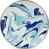 Golden Rabbit Enamelware Appetizer Plates, 6 inch, Solid White Textured, Set of 4(Lagoon)