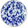 Golden Rabbit Enamelware Appetizer Plates, 6 inch, Solid White Textured, Set of 4(Ocean)