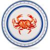 Golden Rabbit Enamelware Chargers, 12.5 inch, Blue Crab, Set of 2(Crab House)