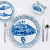 Golden Rabbit Enamelware Chargers, 12.5 inch, Blue Crab, Set of 2(Fish Camp)
