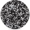 Golden Rabbit Enamelware Chargers, 12.5 inch, Solid White Textured, Set of 2(Black Swirl)