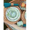 Golden Rabbit Enamelware Chargers, 12.5 inch, Solid White Textured, Set of 2(Modern Monet)