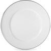 Golden Rabbit Enamelware Chargers, 12.5 inch, Solid White Textured, Set of 2(Solid White Textured)