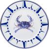 Golden Rabbit Enamelware Dinner Plates, 10.5 inch, Blue Crab, Set of 4(Blue Crab)