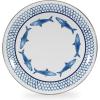 Golden Rabbit Enamelware Dinner Plates, 10.5 inch, Blue Crab, Set of 4(Fish Camp)