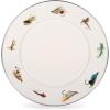 Golden Rabbit Enamelware Dinner Plates, 10.5 inch, Blue Crab, Set of 4(Fishing Fly)