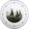 Golden Rabbit Enamelware Dinner Plates, 10.5 inch, Blue Crab, Set of 4(Forest Glen)