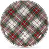 Golden Rabbit Enamelware Dinner Plates, 10.5 inch, Blue Crab, Set of 4(Highland Plaid)