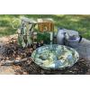 Golden Rabbit Enamelware Dinner Plates, 10.5 inch, Solid White Textured, Set of 4(Camouflage)