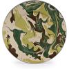 Golden Rabbit Enamelware Dinner Plates, 10.5 inch, Solid White Textured, Set of 4(Camouflage)