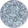 Golden Rabbit Enamelware Dinner Plates, 10.5 inch, Solid White Textured, Set of 4(Grey Swirl)