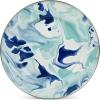 Golden Rabbit Enamelware Dinner Plates, 10.5 inch, Solid White Textured, Set of 4(Lagoon)