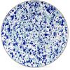 Golden Rabbit Enamelware Dinner Plates, 10.5 inch, Solid White Textured, Set of 4(Ocean)
