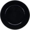 Golden Rabbit Enamelware Dinner Plates, 10.5 inch, Solid White Textured, Set of 4(Solid Black Textured)