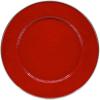 Golden Rabbit Enamelware Dinner Plates, 10.5 inch, Solid White Textured, Set of 4(Solid Red Textured)