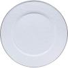 Golden Rabbit Enamelware Dinner Plates, 10.5 inch, Solid White Textured, Set of 4(Solid White Textured)