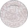 Golden Rabbit Enamelware Dinner Plates, 10.5 inch, Solid White Textured, Set of 4(Taupe Swirl)