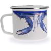 Golden Rabbit Enamelware Grande Coffee or Tea Mugs, 24 ounce, Camouflage, Set of 4(Blue Crab)