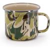 Golden Rabbit Enamelware Grande Coffee or Tea Mugs, 24 ounce, Camouflage, Set of 4(Camouflage)