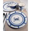 Golden Rabbit Enamelware Latte Coffee or Tea Mugs, 16 ounce, Blue Crab, Set of 4(Blue Crab)