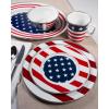 Golden Rabbit Enamelware Latte Coffee or Tea Mugs, 16 ounce, Blue Crab, Set of 4(Stars & Stripes)