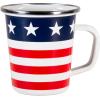 Golden Rabbit Enamelware Latte Coffee or Tea Mugs, 16 ounce, Blue Crab, Set of 4(Stars & Stripes)