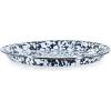 Golden Rabbit Enamelware Medium Tray, 15.5 inch, Solid White Textured(Black Swirl)