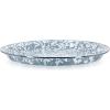 Golden Rabbit Enamelware Medium Tray, 15.5 inch, Solid White Textured(Grey Swirl)