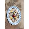 Golden Rabbit Enamelware Oval Platter, 12 x 16in, Blue Crab(Fish Camp)