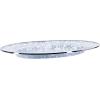 Golden Rabbit Enamelware Oval Platter, 12 x 16in, Solid White Textured(Grey Swirl)