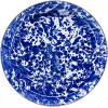 Golden Rabbit Enamelware Pasta Plates, 10 inch, Solid White Textured, Set of 4(Cobalt Swirl)