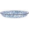 Golden Rabbit Enamelware Pasta Plates, 10 inch, Solid White Textured, Set of 4(Grey Swirl)