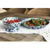 Golden Rabbit Enamelware Pasta Plates, 10 inch, Solid White Textured, Set of 4(Ocean)