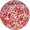 Golden Rabbit Enamelware Pasta Plates, 10 inch, Solid White Textured, Set of 4(Red Swirl)