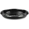 Golden Rabbit Enamelware Pasta Plates, 10 inch, Solid White Textured, Set of 4(Solid Black Textured)