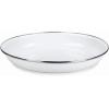 Golden Rabbit Enamelware Pasta Plates, 10 inch, Solid White Textured, Set of 4(Solid White Textured)