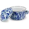 Golden Rabbit Enamelware Petite Tureens Pots, 16 ounce, Ocean, Set of 2(Ocean)