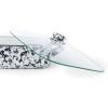 Golden Rabbit Enamelware Roasting Pan with Lid, 10.5 quarts, Solid White Textured(Black Swirl)