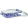 Golden Rabbit Enamelware Roasting Pan with Lid, 10.5 quarts, Solid White Textured(Cobalt Swirl)