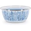 Golden Rabbit Enamelware Salad Bowls, 24 ounce, Blue Crab, Set of 4(Aspen Grove)