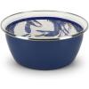Golden Rabbit Enamelware Salad Bowls, 24 ounce, Blue Crab, Set of 4(Blue Crab)