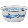 Golden Rabbit Enamelware Salad Bowls, 24 ounce, Blue Crab, Set of 4(Fish Camp)