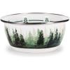 Golden Rabbit Enamelware Salad Bowls, 24 ounce, Blue Crab, Set of 4(Forest Glen)
