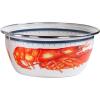 Golden Rabbit Enamelware Salad Bowls, 24 ounce, Blue Crab, Set of 4(Lobster)