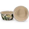 Golden Rabbit Enamelware Salad Bowls, 24 ounce, Solid White Textured, Set of 4(Camouflage)