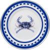 Golden Rabbit Enamelware Sandwich Plates, 8.5 inch, Blue Crab, Set of 4(Blue Crab)